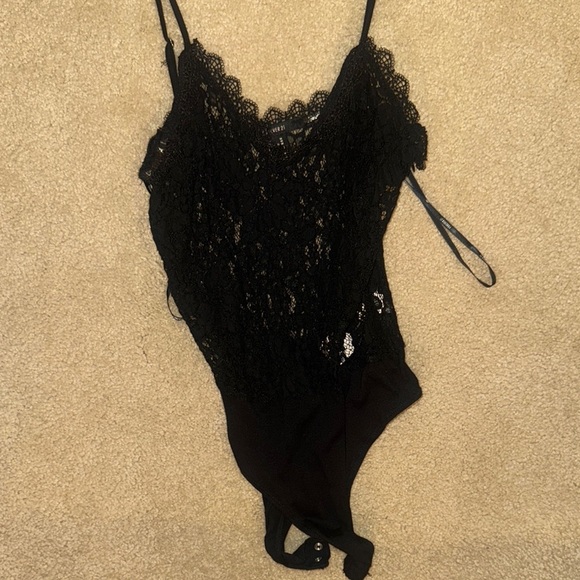 Forever 21 Tops - Forever 21 Black Lace Bodysuit